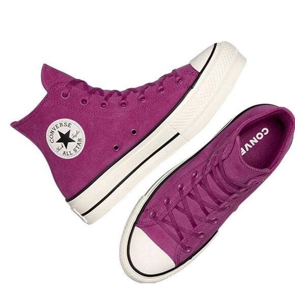 NEW Womens Converse Chuck Taylor All Star Hi Lift Platform Violet A11143C Size 7 - Picture 5 of 7